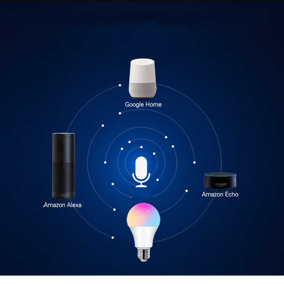 LED Bulb with Smart Life APP, Voice Control for Google Home, Alexa
