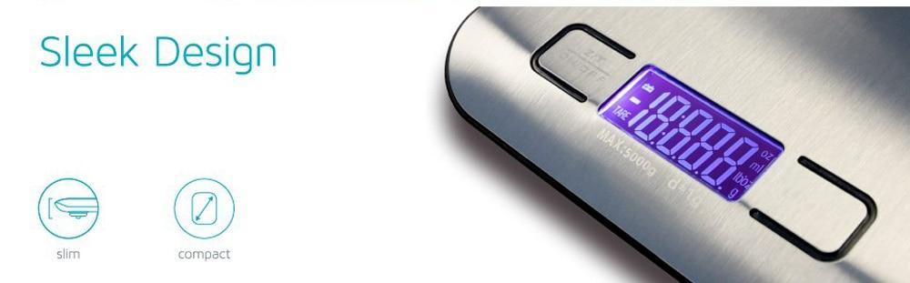 Multifunction Digital Kitchen Scale with LCD Display