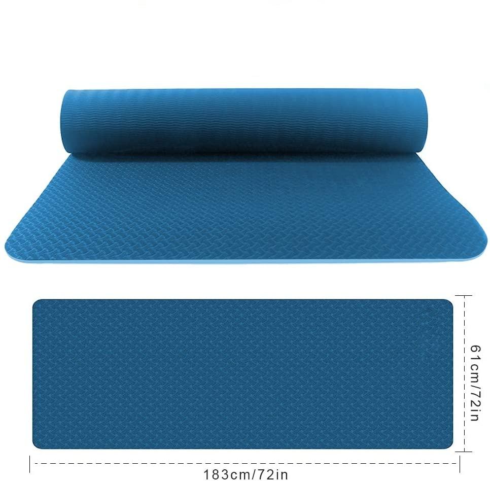 TAPIS YOGA PILATES TPE bicolore antidérapant avec housse de protection LIVRAISON EN FRANCE