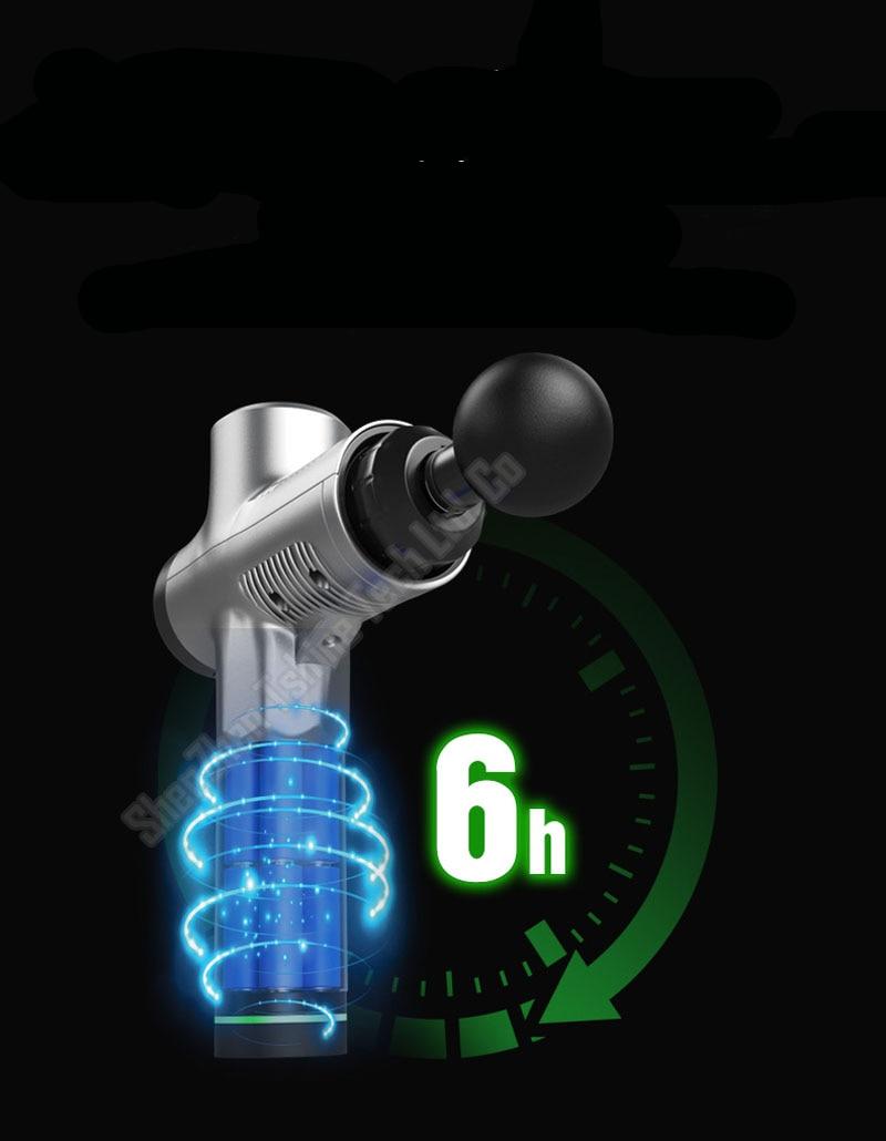 Appareil de massage à percussion sans fil portatif,dispositif à vibrations, soulagement des muscles, tissu profond, à porter dans la main, pistolet pour masser le fascial,