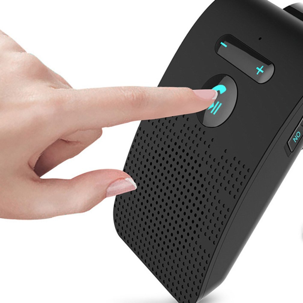 Kit de voiture mains libres 4.2 pare-soleil avec clip, récepteur Audio sans fil, haut-parleur, lecteur de musique, double Microphone