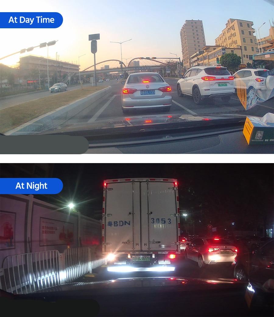 Caméra de rétroviseur Dvr pour voiture, 4.3 pouces FHD 1080P, enregistreur vidéo automatique avec double objectif