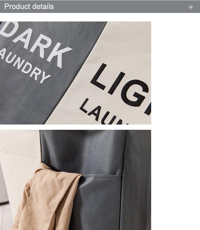 Panier de rangement pour vêtements sales, panier de rangement à trois grilles pliable, grand panier à linge étanche pour la maison Panier de rangement pour vêtements sales, panier de rangement à trois grilles pliable, grand panier à linge étanche pour la maison