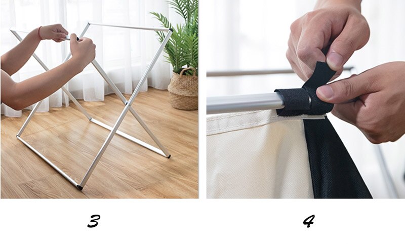 Panier de rangement pour vêtements sales, panier de rangement à trois grilles pliable, grand panier à linge étanche pour la maison Panier de rangement pour vêtements sales, panier de rangement à trois grilles pliable, grand panier à linge étanche pour la maison