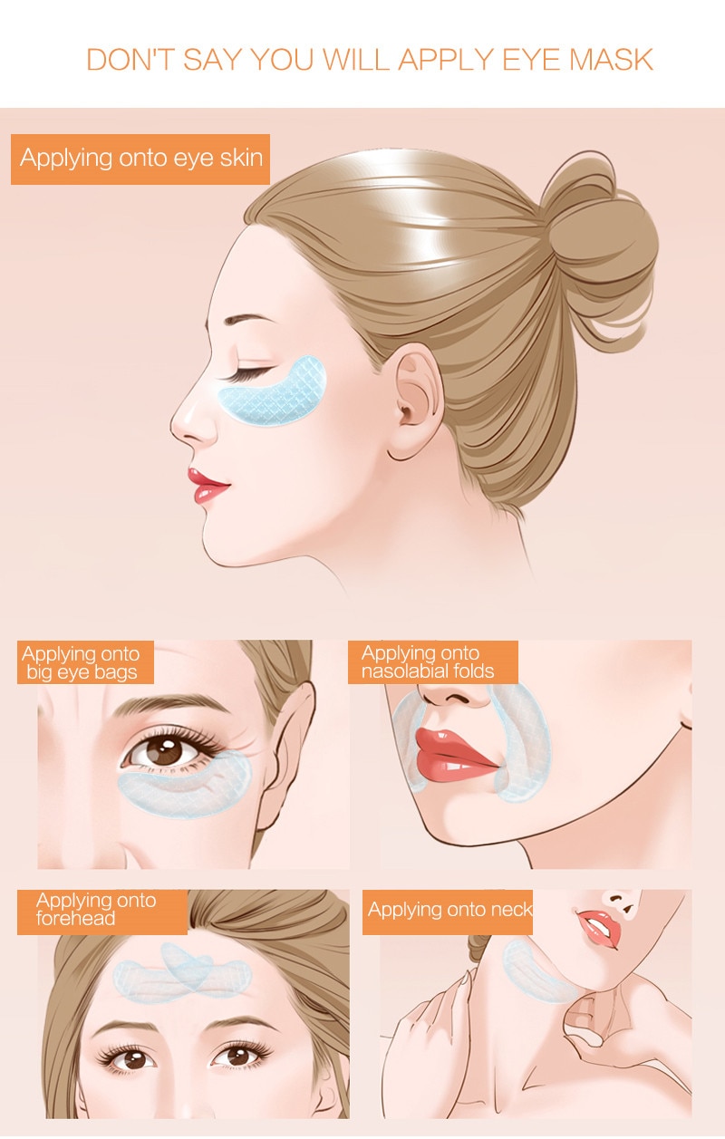 Masque de beauté au collagène cristal or, 20 pièces = 10 paires, Patch pour les yeux, masque coréen contre l'acné, soins pour la peau