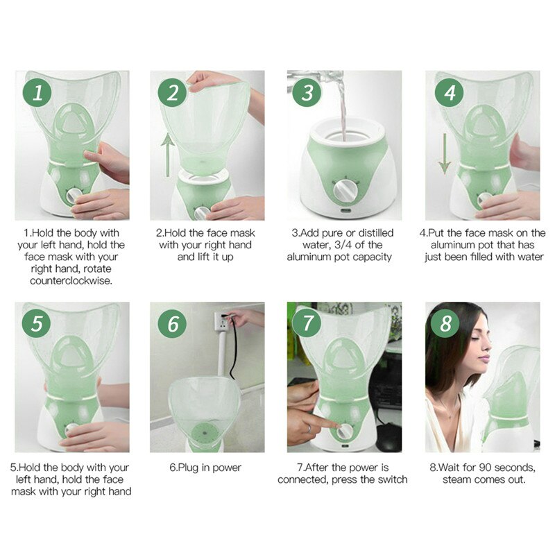 CkeyiN – vapeur pour le visage, Sauna, Spa, maison, brume chaude, humidificateur, atomiseur, Nano pulvérisateur, hydratant, débouche les Pores