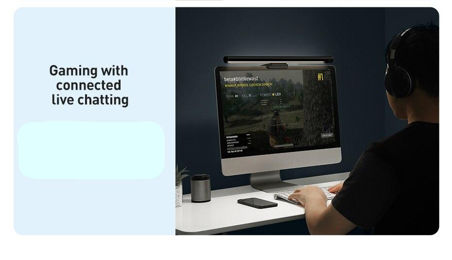 Baseus – lampe LED pour écran d'ordinateur, barre suspendue pour moniteur PC, veilleuse USB à gradation continue Baseus – lampe LED pour écran d'ordinateur, barre suspendue pour moniteur PC, veilleuse USB à gradation continue