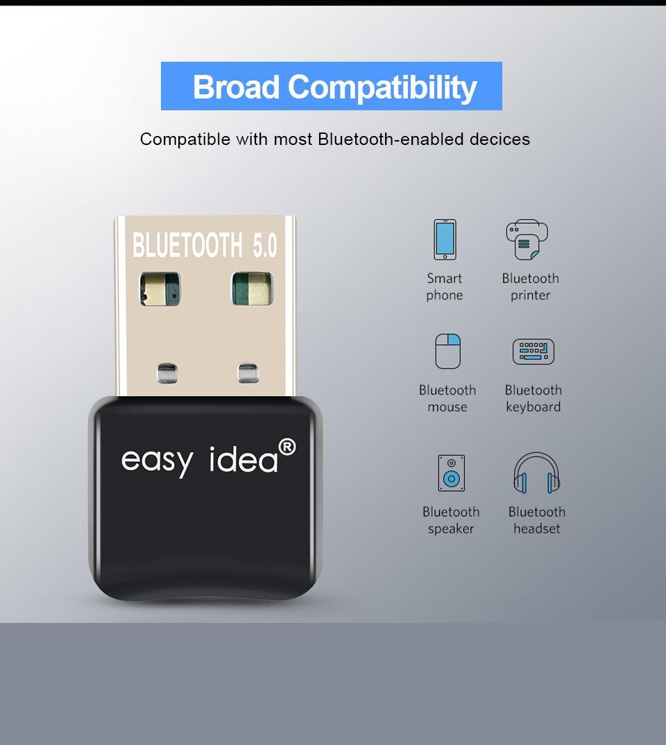 Mini adaptateur USB, récepteur/transmetteur audio sans fil, Bluetooth /5.0, dongle 4.0 pour ordinateur