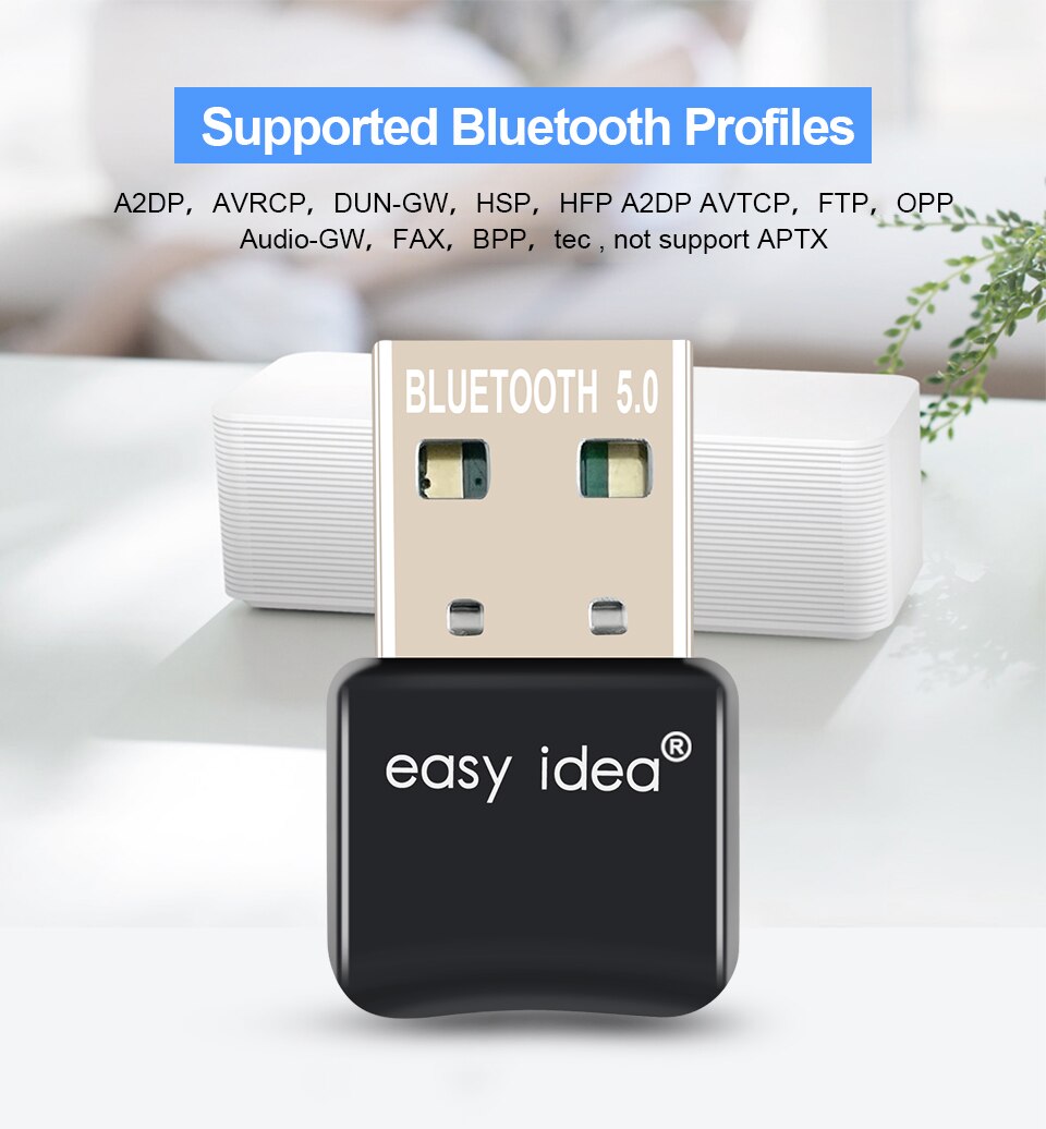 Mini adaptateur USB, récepteur/transmetteur audio sans fil, Bluetooth /5.0, dongle 4.0 pour ordinateur