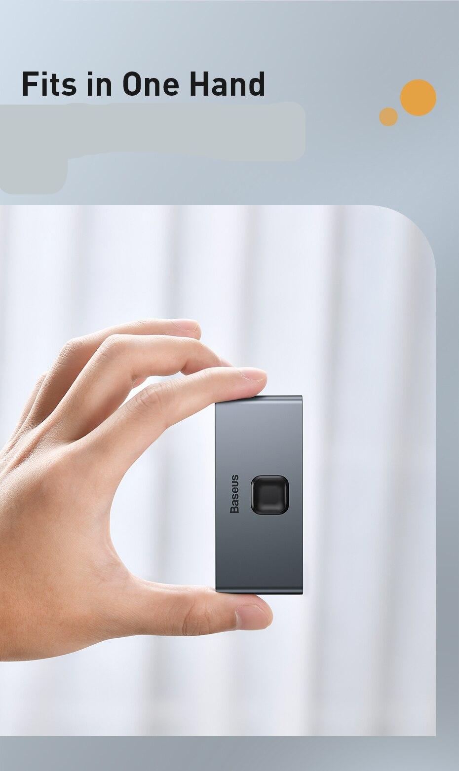 Baseus – commutateur 4khd 2 en 1 4K, adaptateur bidirectionnel, convertisseur séparateur, compatible HDMI, pour PS4, boîtier TV, PC