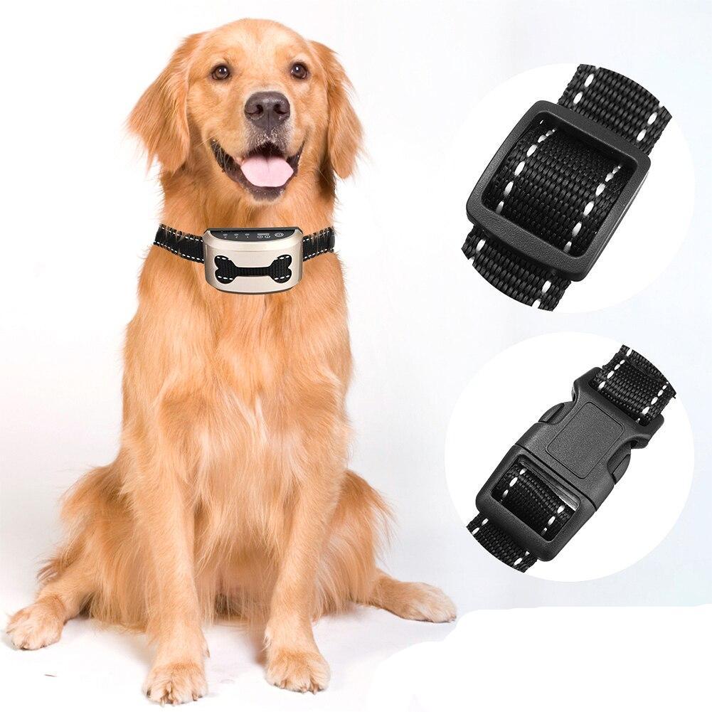 Collier Intelligent Anti-aboiement pour chien, Rechargeable, ultrasonique, étanche, Vibration, contrôle des aboiements